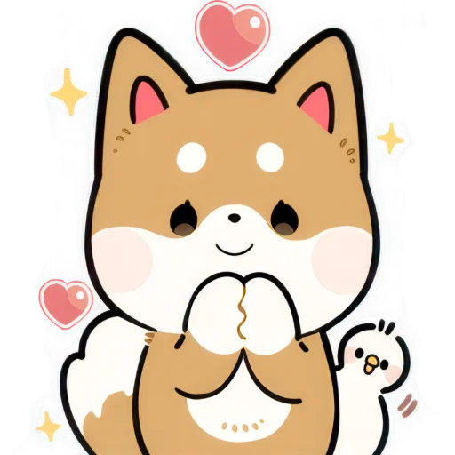 🙏 Стикер «Милый Шиба» для Telegram