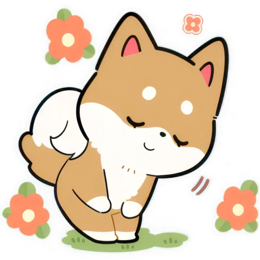 😌 Стикер «Милый Шиба» для Telegram