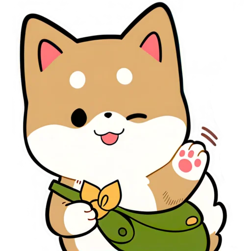👋 Стикер «Милый Шиба» для Telegram