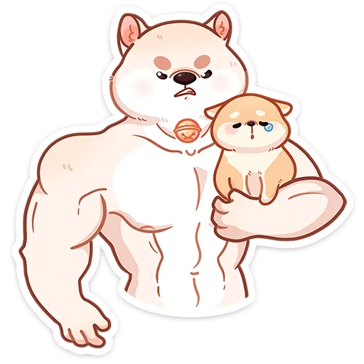 💪 Стикер «Шиба без надписей» для Telegram