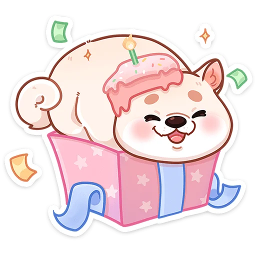🎂 Стикер «Шиба без надписей» для Telegram