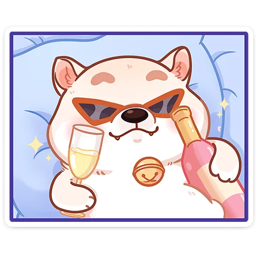 🍾 Стикер «Шиба без надписей» для Telegram