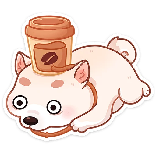 ☕ Стикер «Шиба без надписей» для Telegram
