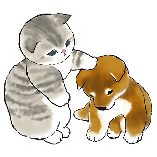 🤗 Стикер «Шиба и Нян» для Telegram