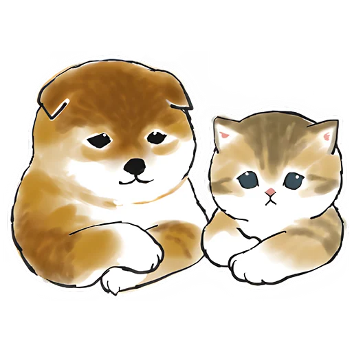 😔 Стикер «Шиба и Нян» для Telegram