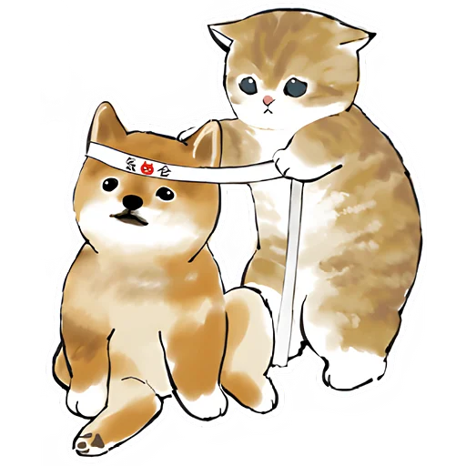 😄 Стикер «Шиба и Нян» для Telegram
