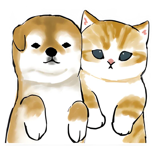 ☺️ Стикер «Шиба и Нян» для Telegram