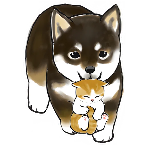 ☺️ Стикер «Шиба и Нян» для Telegram