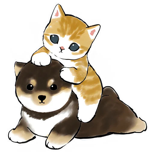 🥰 Стикер «Шиба и Нян» для Telegram