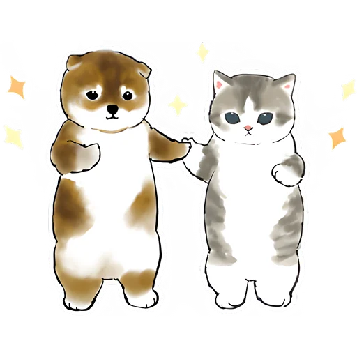 🥰 Стикер «Шиба и Нян» для Telegram