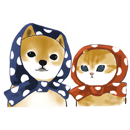 😊 Стикер «Шиба и Нян» для Telegram