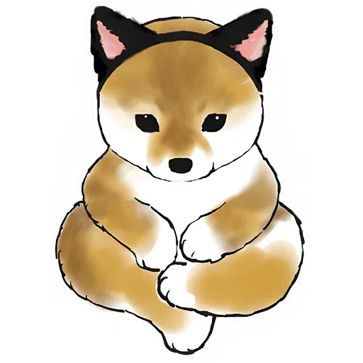 👍 Стикер «Шиба и Нян котик» для Telegram