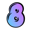 🤩 Эмодзи «Градиент, русские и английские» для Telegram