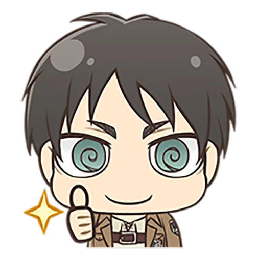Стикерпак shingeki no kyojin chibi для Telegram