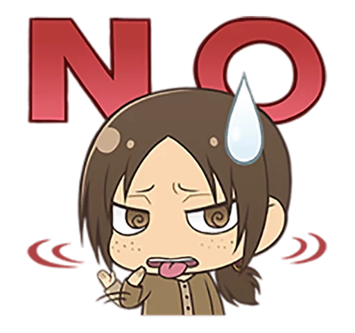🙅 Стикер «shingeki no kyojin chibi» для Telegram