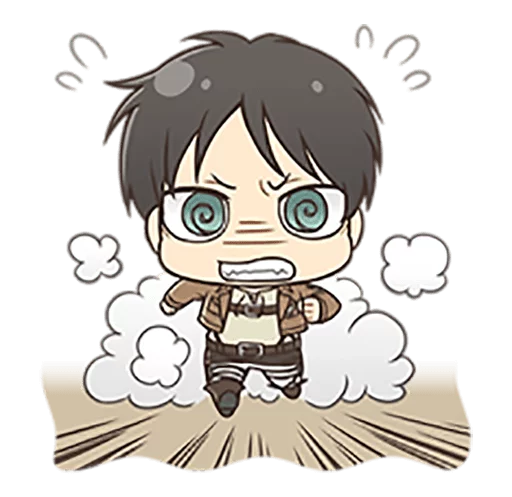 🏃 Стикер «shingeki no kyojin chibi» для Telegram
