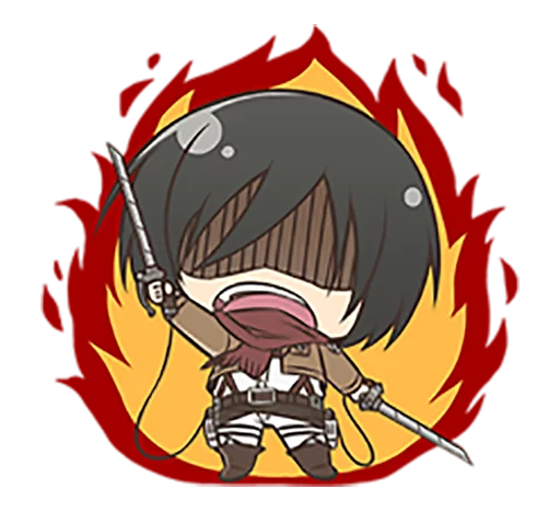 😡 Стикер «shingeki no kyojin chibi» для Telegram