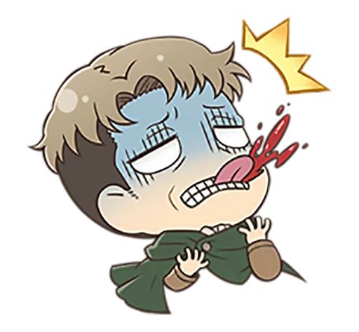 🤕 Стикер «shingeki no kyojin chibi» для Telegram
