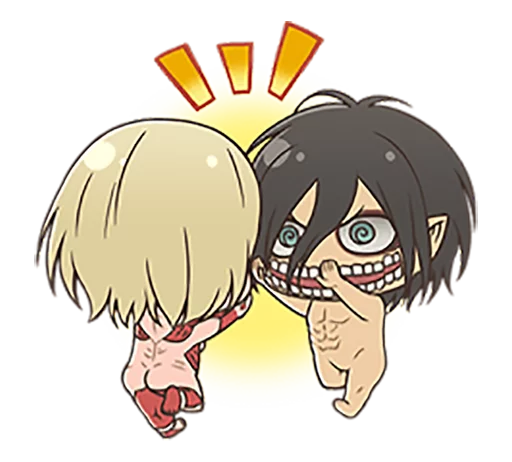 💥 Стикер «shingeki no kyojin chibi» для Telegram