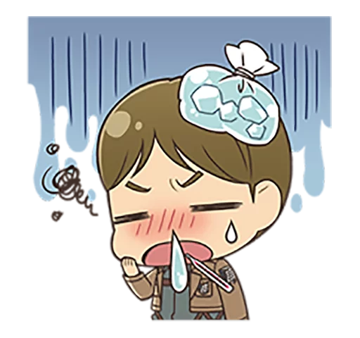 🤒 Стикер «shingeki no kyojin chibi» для Telegram