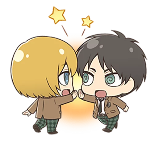 🤝 Стикер «shingeki no kyojin chibi» для Telegram