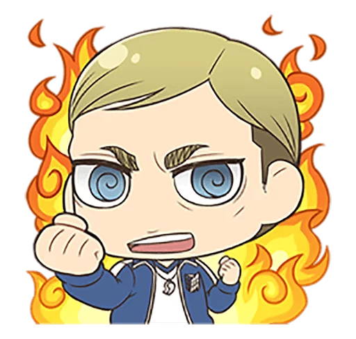 ✊ Стикер «shingeki no kyojin chibi» для Telegram