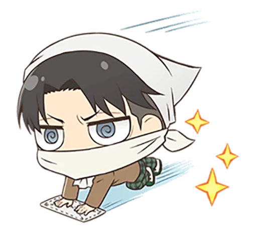 😷 Стикер «shingeki no kyojin chibi» для Telegram
