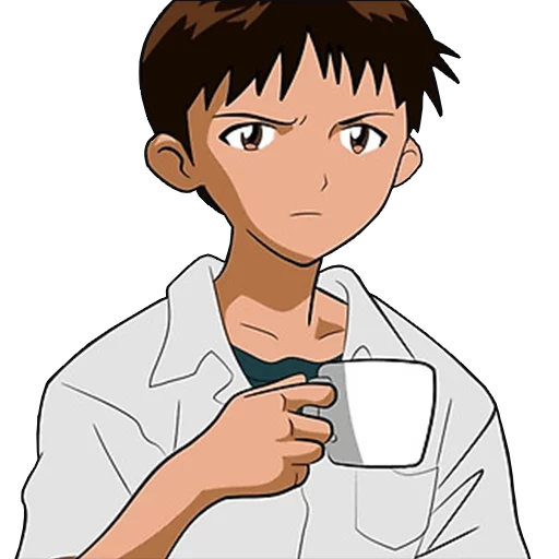 Стикерпак SHINJI WITH A FUCKING CUP для Telegram — скачать