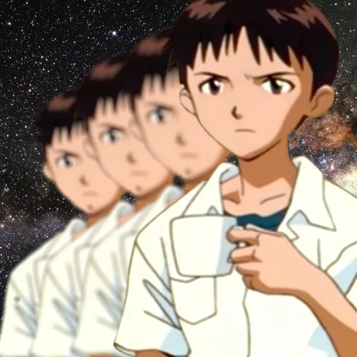 😐 Стикер «SHINJI WITH A FUCKING CUP» для Telegram