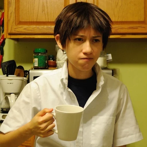 😐 Стикер «SHINJI WITH A FUCKING CUP» для Telegram