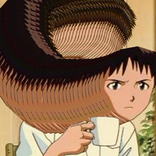 😐 Стикер «SHINJI WITH A FUCKING CUP» для Telegram