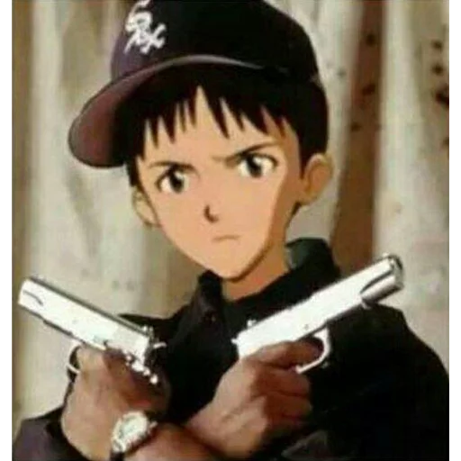 😐 Стикер «SHINJI WITH A FUCKING CUP» для Telegram