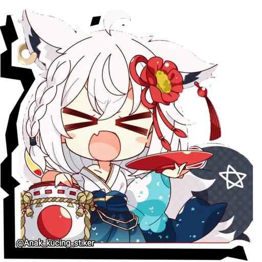 😍 Стикер «Shirakami Fubuki» для Telegram