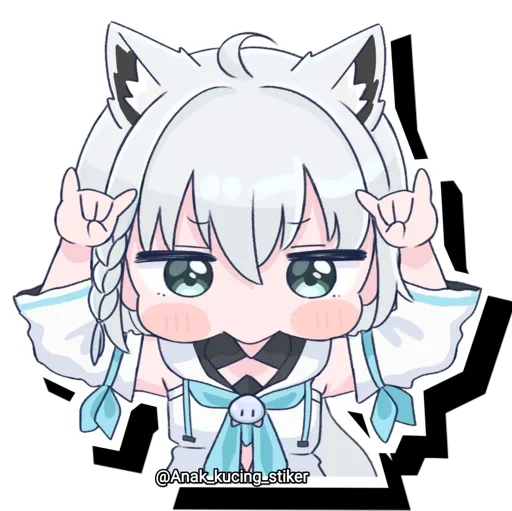 😍 Стикер «Shirakami Fubuki» для Telegram