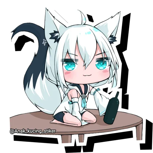 😍 Стикер «Shirakami Fubuki» для Telegram