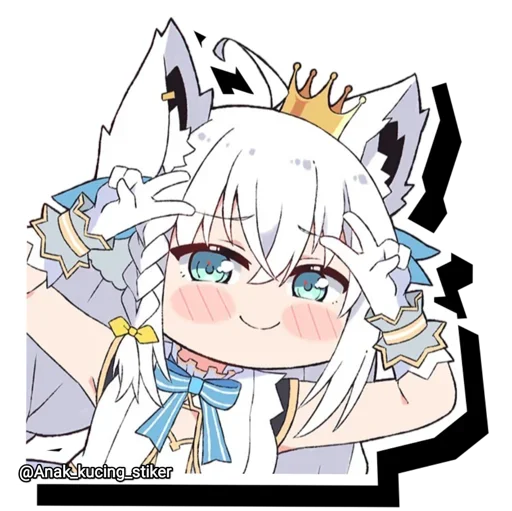 😍 Стикер «Shirakami Fubuki» для Telegram
