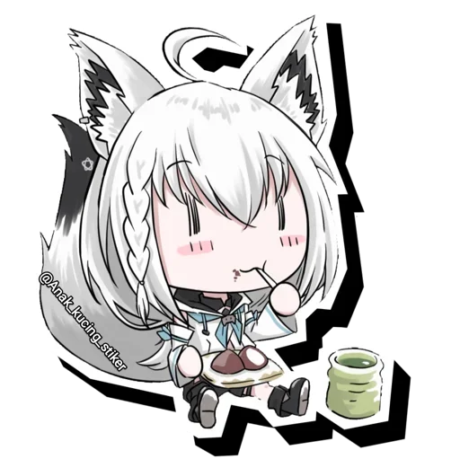😍 Стикер «Shirakami Fubuki» для Telegram