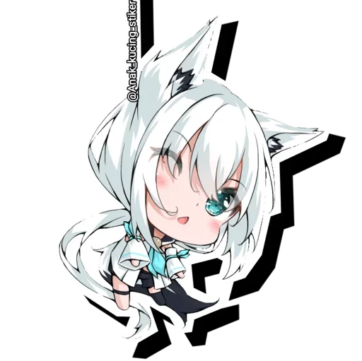 😍 Стикер «Shirakami Fubuki» для Telegram