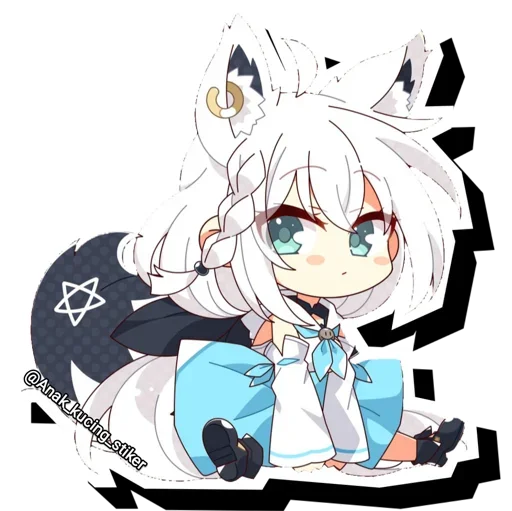 😍 Стикер «Shirakami Fubuki» для Telegram