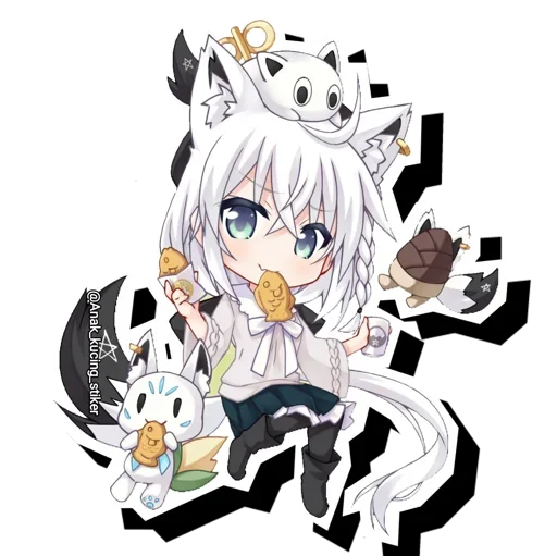 😍 Стикер «Shirakami Fubuki» для Telegram