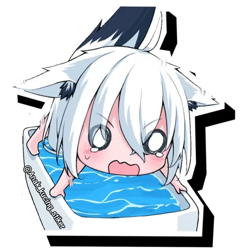 😍 Стикер «Shirakami Fubuki» для Telegram