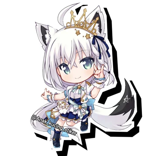 😍 Стикер «Shirakami Fubuki» для Telegram