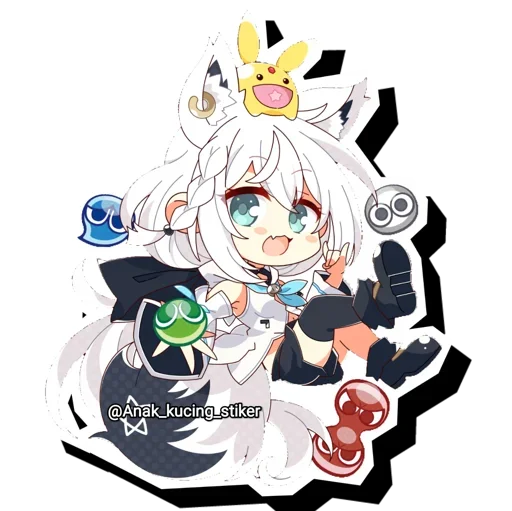 😍 Стикер «Shirakami Fubuki» для Telegram