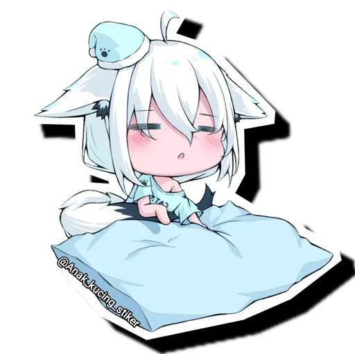 🐈 Стикер «Shirakami Fubuki» для Telegram