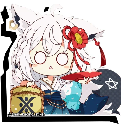😍 Стикер «Shirakami Fubuki» для Telegram