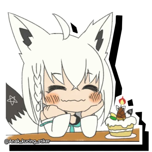 😍 Стикер «Shirakami Fubuki» для Telegram