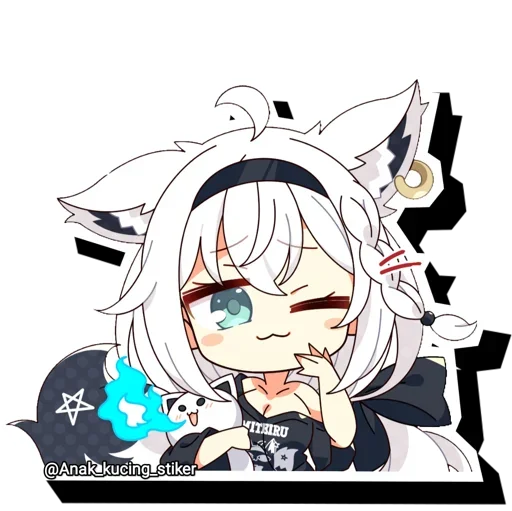 😍 Стикер «Shirakami Fubuki» для Telegram