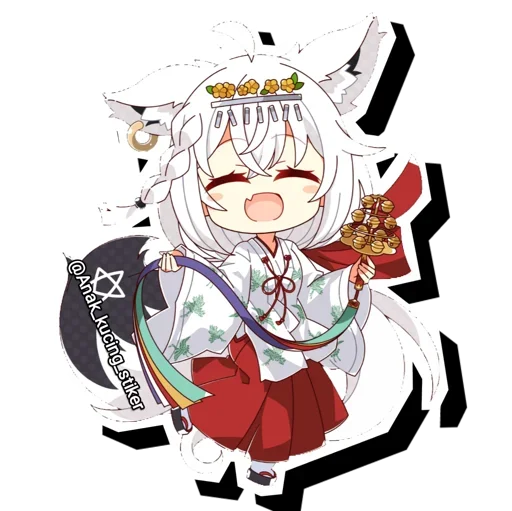 😍 Стикер «Shirakami Fubuki» для Telegram