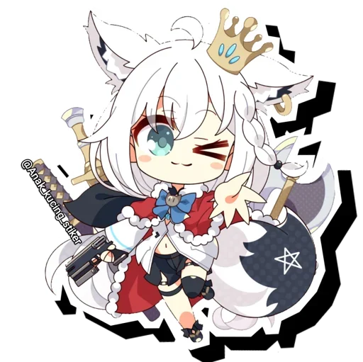 😍 Стикер «Shirakami Fubuki» для Telegram