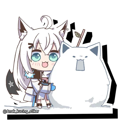 😍 Стикер «Shirakami Fubuki» для Telegram